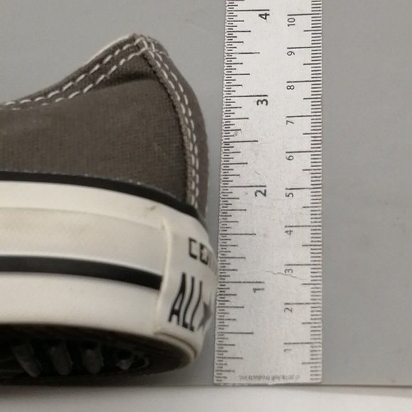 Converse Womens Sneaker Gray Lace Up Front Cap Toe Cushioned Flat Heel Sz 6 M - Picture 8 of 10